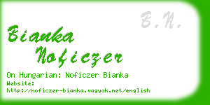 bianka noficzer business card